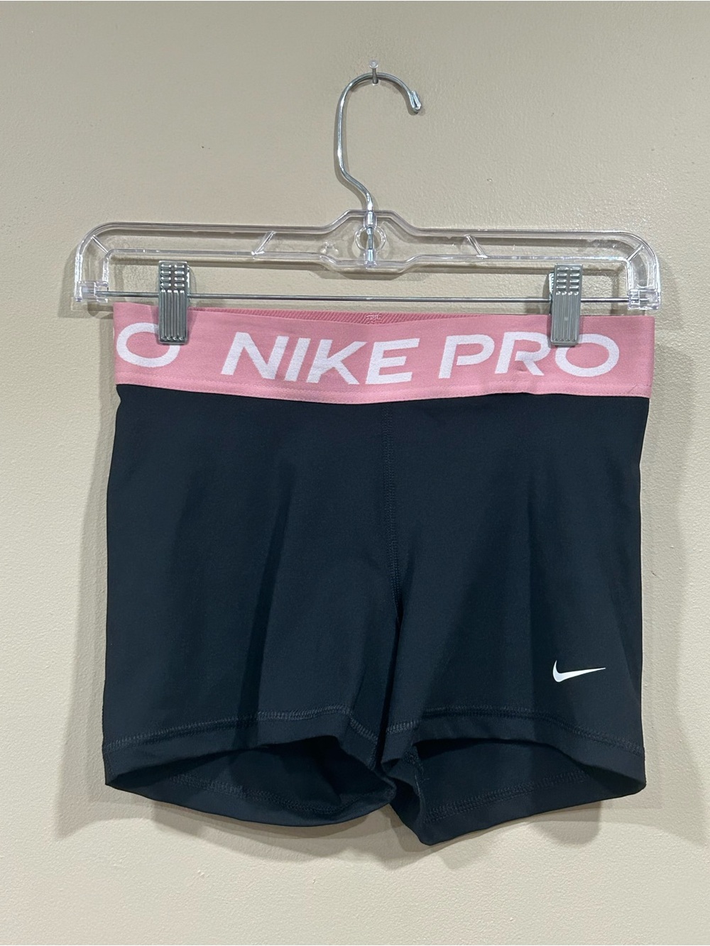 Nike Pro Dri Fit Women Short Black Pull On Size Small